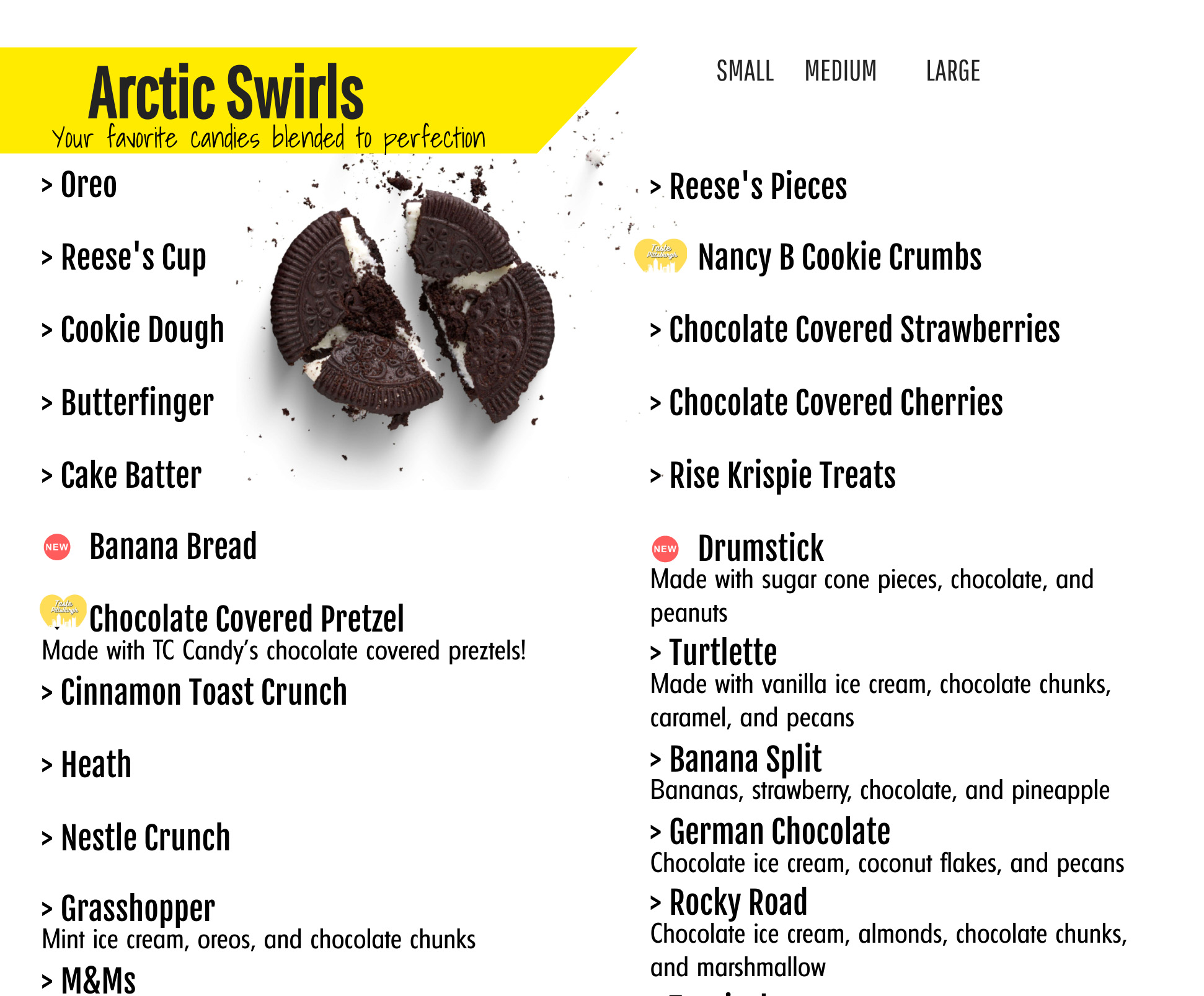 page dairy mart pittsburgh menu arctic swirls blended soft serve 1
