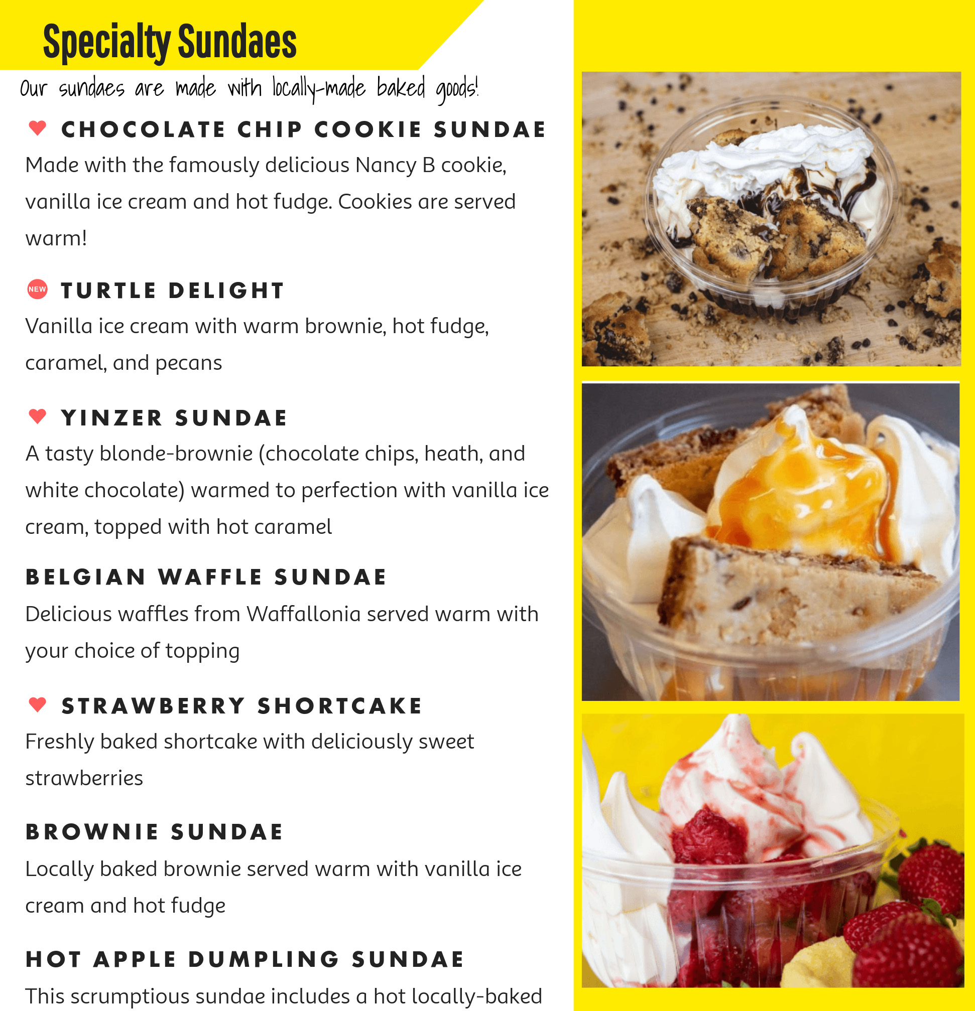 04 page dairy mart specialty sundaes
