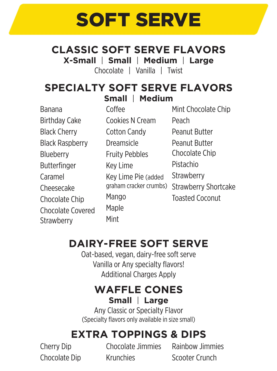 pages dairy mart soft serve ice cream