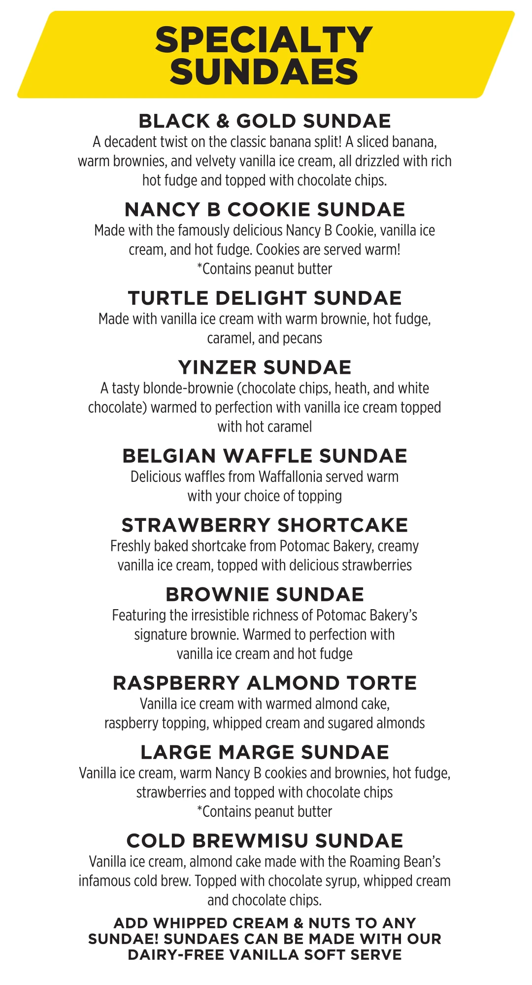 pages dairy mart soft serve ice cream specialty sundaes